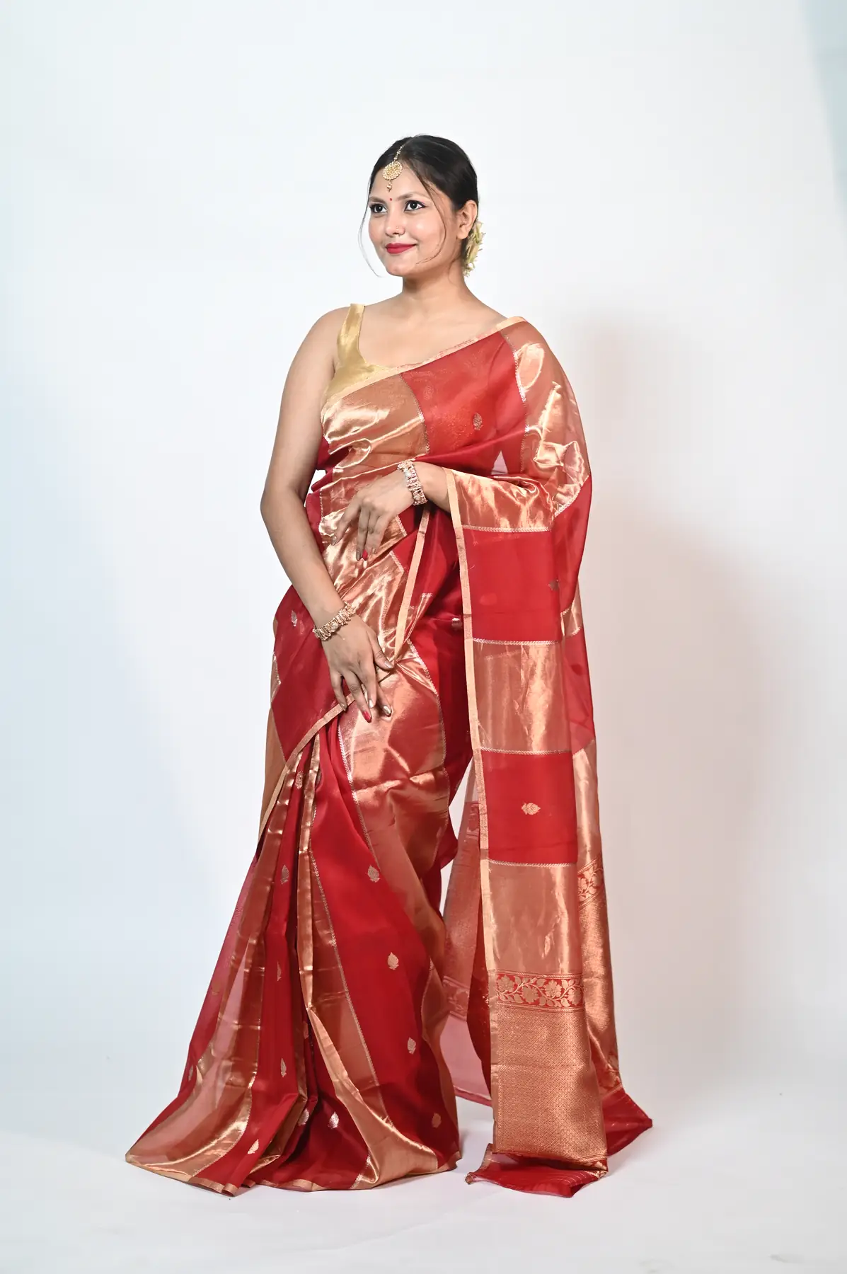 organza tissue kaduwa banarasi handloom saree