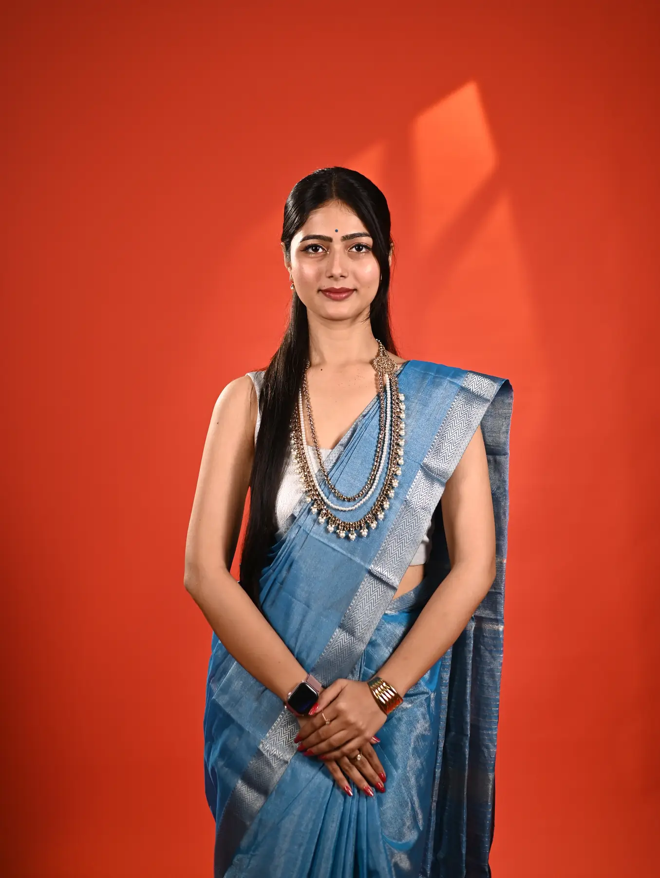Handloom maheshwari tissue saree